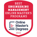 Badge: Best Engineering Management Online Master’s Programs in 2022