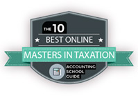 The 10 Best Online Masters in Taxation 2018 badge