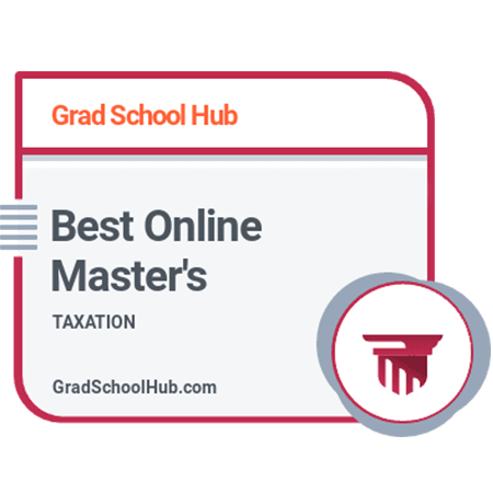 Best Master's in Taxation from Grad School Hub badge