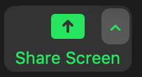 Screenshot of Share screen toolbar