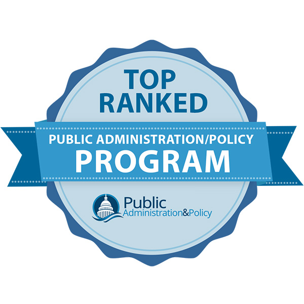 Badge: top ranked Public Administration/Policy Program