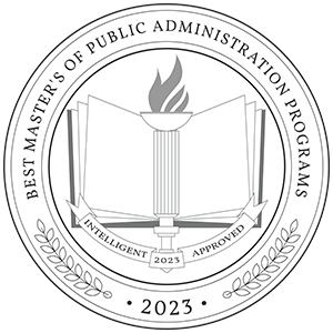 Best Master's in Public Administration 2023 badge from Intelligent.