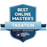 Best online Master's in Taxation badge