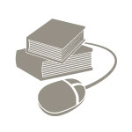 Faculty Developer (books with computer mouse) icon
