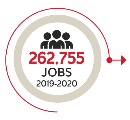 262,755 Jobs (2019-2020)