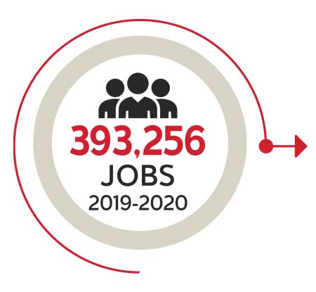393,256 jobs (2019-2020)