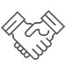 Guaranteed tuition (hand shake) icon