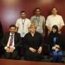 Al-Buraimi University College officials met with CSUN president Dianne F. Harrison (center). Second from left: Julia Potter of the Tseng College's Employer and Partner Programs and Services. Third from left: Patrick Colabucci, director of global studies and international pathways for the Tseng College Al-Buraimi University College officials met with CSUN